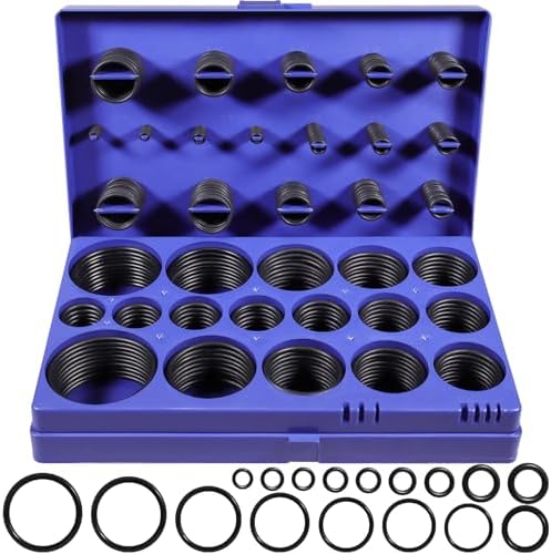 XBVV 407 Pcs Universal SAE O Ring Assortment Kit，32 Inch Sizes Standard Nitrile by XBVV