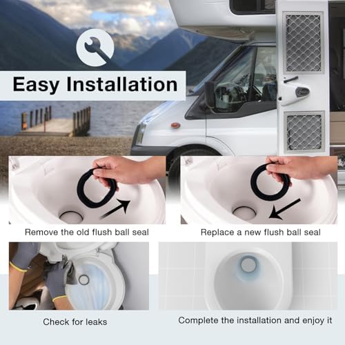 RV Toilet Flush Ball Seal Kit, Compatible - Image 5