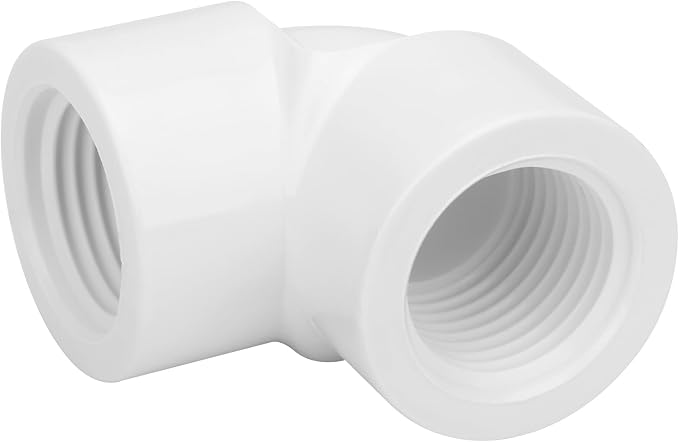 10Pack 1/2" Double Female Thread 90 Degree PVC Elbow Pipe Fitting Connector - Image 5