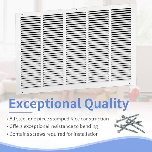 Howeall 25"W x 16"H Steel Return Air Grille, Air Return Vent Cover - Image 2