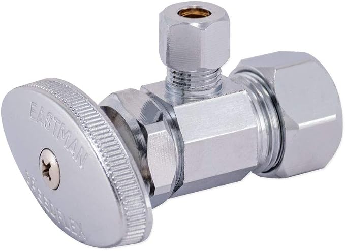 Eastman 1/4 Inch OD Compression x 5/8 Inch OD Compression Multi-Turn Angle Stop - Image 5