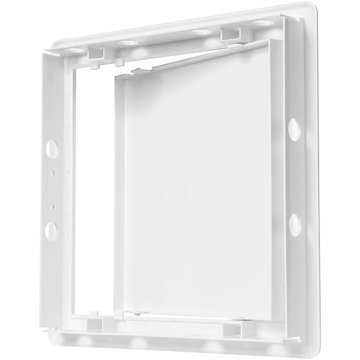 8" x 8" White ABS Plastic Plumbing Access Panel - Image 5