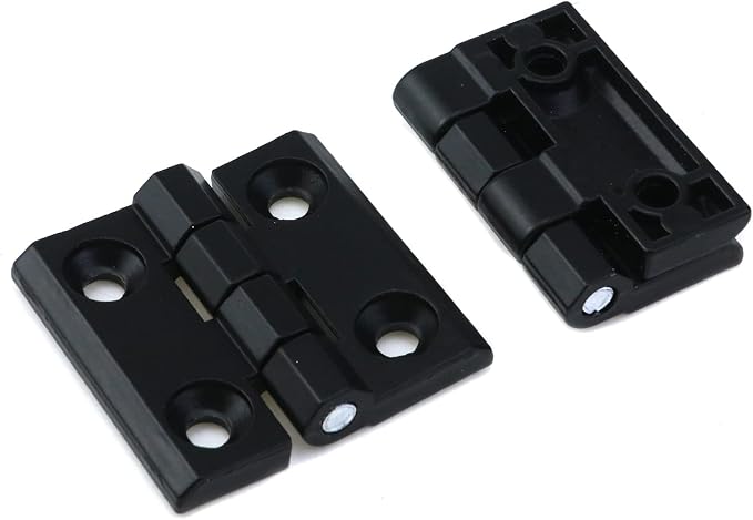Woogim 4PCS Black Heavy Duty Cabinet Door Hinges 50mmx50mm | Reinforced Ball - Image 3