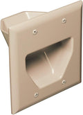 DATA COMM Electronics 45-0002-IV 2-Gang Recessed Cable Plate, Low Voltage Wall by DATACOMM