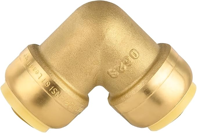 EFIELD 3/4-inch 90-Degree Elbow, Push-Fit Brass Fittings to Connect Copper - Image 2