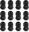 Cable Gland 12 Pack 1/4" NPT Waterproof Adjustable Connector Strain Relief Cord by CGELE