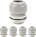 5 Pack NPT 1" Cable Glands Waterproof Adjustable 18-25mm Cable Connectors Grey by LeMotech