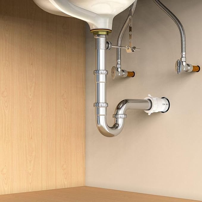 ZM Brass P-trap Pipe Basin Sink Waste Kit - Image 2