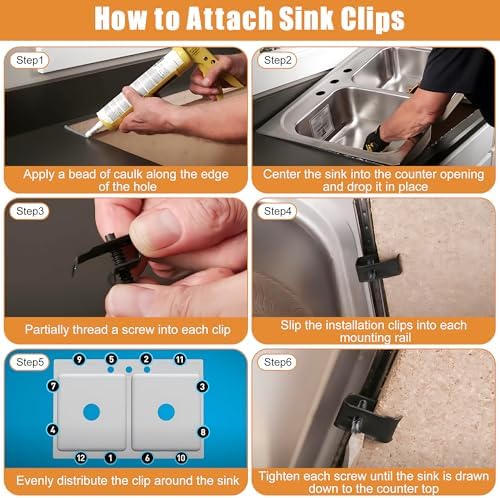 14 Pack Undermount Sink Clips, Countertops up to 1-1/2" Thick - Image 5