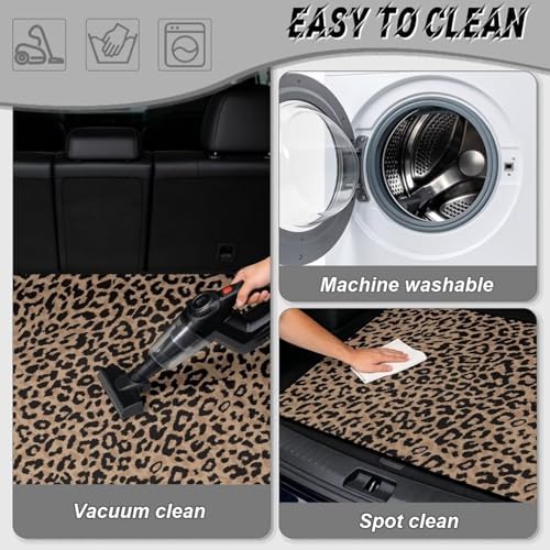 ELEQIN Cheetah Print, Car Cargo Liner, All Weather Heavy Duty Trunk Mat - Image 5