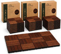 30 PCS Interlocking Deck Tiles, Crossed Pattern 12"x12" Acacia Wood Outdoor by Unknown