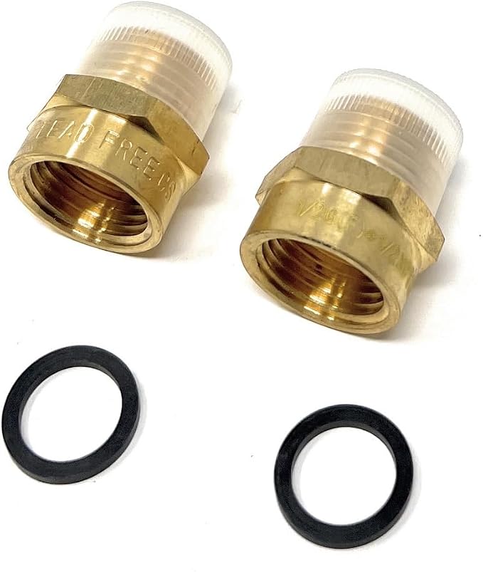 Cascada Lead-Free 1/2" G Thread Female to NPT Male Adapter | Brass Pipe Fitting - Image 2