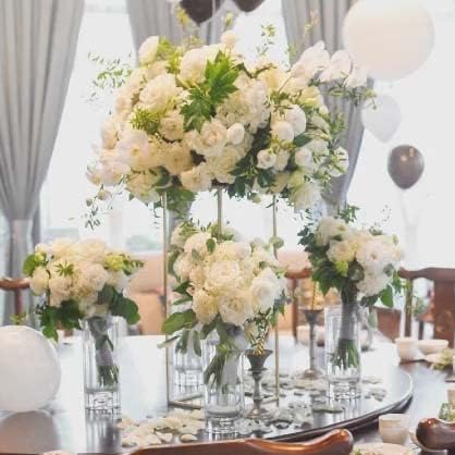 31.5inch 10pcs Gold Wedding Cenerpiece Flower vase, Metal Column Flower Stand - Image 5