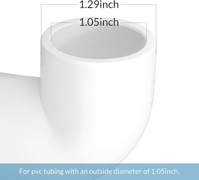 12 Pack 3/4 inch 90 degree PVC elbow Pipe Fittings, PVC Fitting Connectors - Image 2
