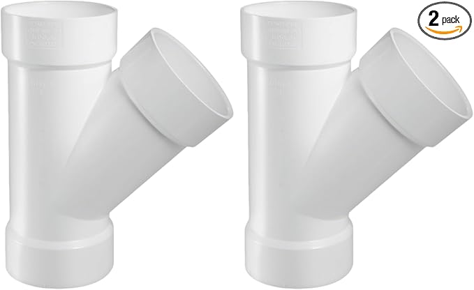 LESSO 1-1/2" PVC Y, WYE DWV, For 1-1/2 Inch Drain, Waste and Vent Pipe by LESSO