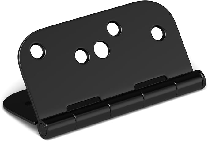 goldenwarm Black Door Hinges 4inch 3 Pack Security Door Hinges, - Image 4
