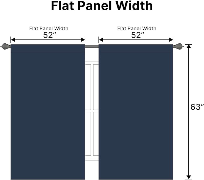 H.VERSAILTEX Blackout Curtains Thermal Insulated Window Treatment Panels Room - Image 7