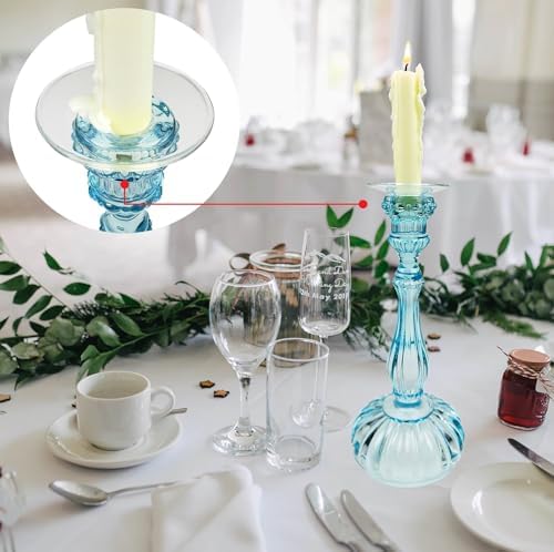 4 Pieces Bent Glass Candle Bobeches - Image 6