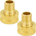 Joywayus 2PCS Brass Swivel Pipe Fitting 3/4" GHT Female x 3/8" NPT Male | by Joywayus