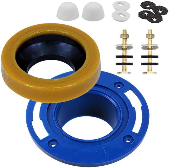 Toilet Flange with Wax Ring Toilet Wax Ring Replacement Kit Installation Kit by Unknown