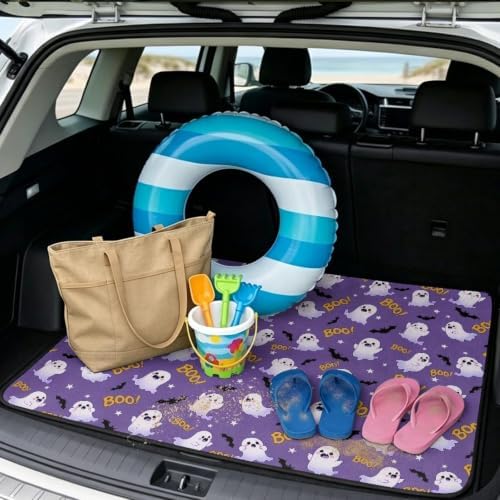 Purple Ghost Boo Universal Moving Trunk Mat 29"x39" – Heavy Duty Waterproof - Image 2