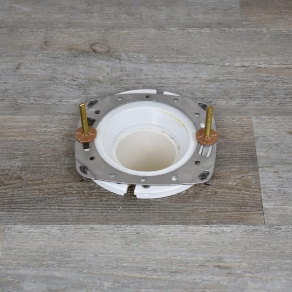 Oatey Fix-It Stainless Steel Flange Repair Ring, Adjustable Toilet Flange - Image 2