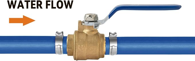 2-PCS PEX Ball Valve 3/4", Full Port Shut Off Valve 1/4 Turn | Brass - Image 4