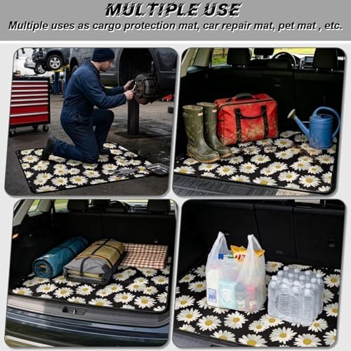 Black Daisy Universal Moving Trunk Mat 29"x39" – Heavy Duty Waterproof Cargo - Image 3