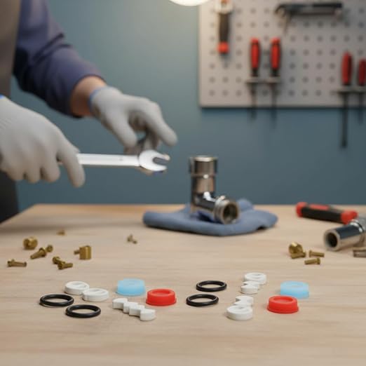 16-Piece Faucet Repair Kit | Ceramic Disc Cartridges & Silicone Washers - Image 4