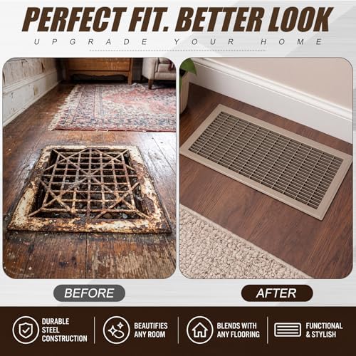 1 Pack 30" x 6" Floor Register Covers, Heavy Duty Steel Walk-on Return Air - Image 5