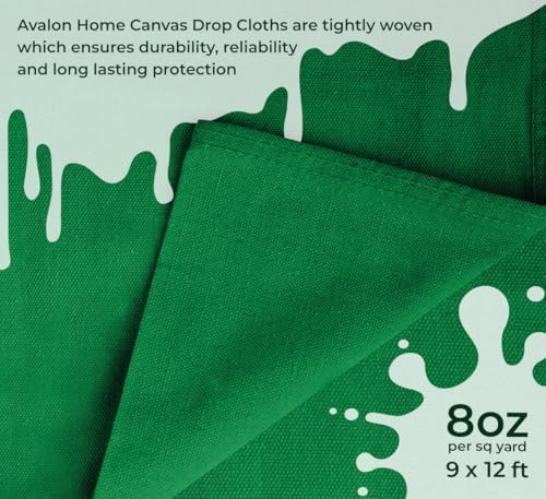 Canvas Drop Cloth for Painting 9x12 feet Pack of 1-8oz Painters Drop Cloths for - Image 6