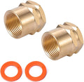 Brass Garden Hose Adapter, 3/4”GHT Female x 3/4”NPT Female Connector, GHT to by Kbrotech