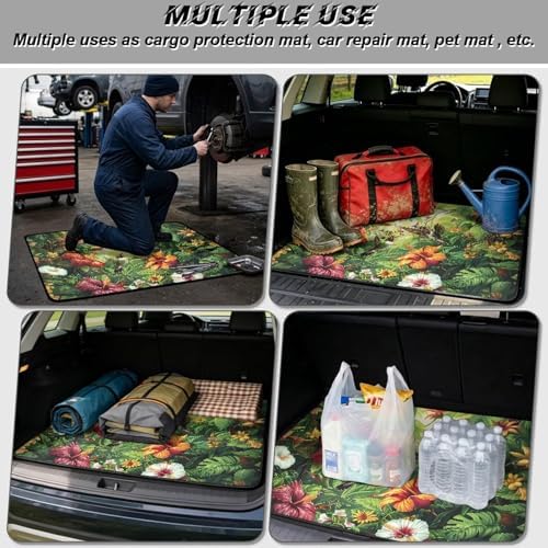 Hummingbird Tropical Universal Car Trunk Mat, Waterproof Cargo Liner - Image 3