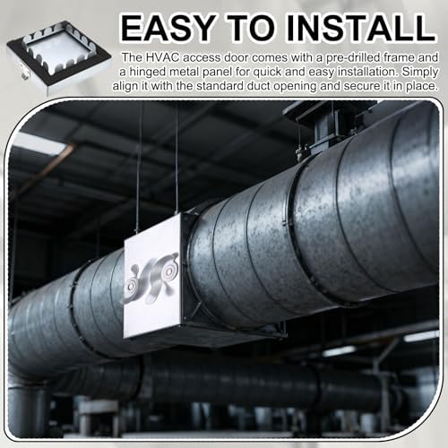 PATIKIL Galvanized Steel Access Panel, 10x6 Inch Insulated HVAC Duct Access Door - Image 4