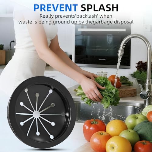 2-Pack Garbage Disposal Splash Guard, 3-1/8" Universal Sink Baffle Stopper - Image 2
