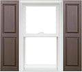 Homeside Raised Panel Vinyl Shutter 1 Pair 14-1/2in. x 75in. 022 Chocolate by Polaris
