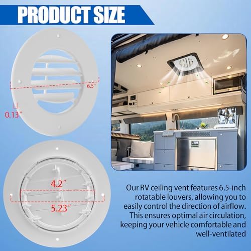 Calvana 6.5" RV Ceiling Vent Covers - Image 2