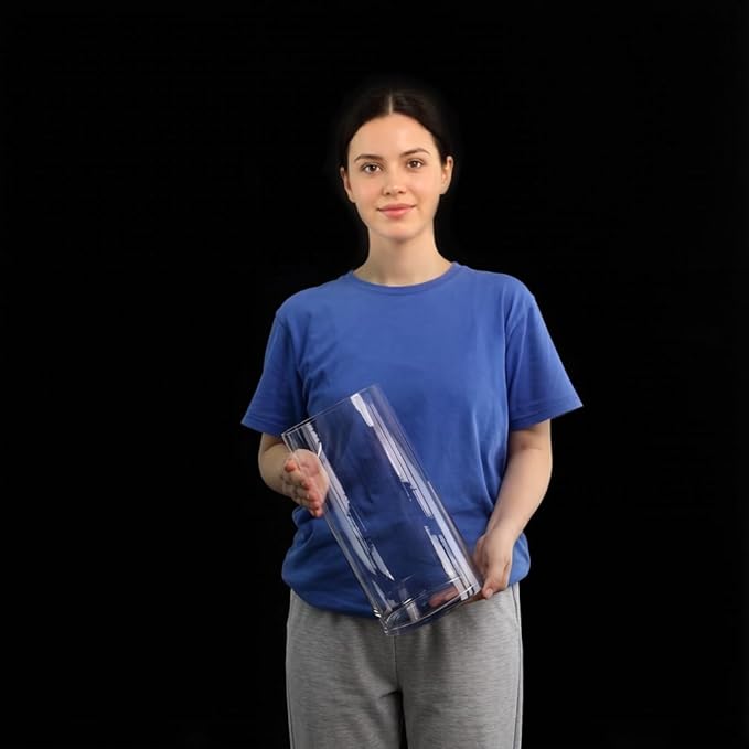 CYS EXCEL Large Cylinder Clear Glass Vase - Image 4