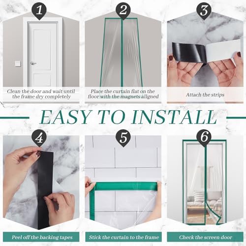 Amylove Zipper 60 x 102 Inch Dust Barrier Kit, 5 x 8.5 ft Construction Door - Image 4