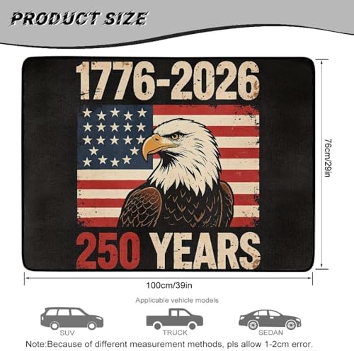250 Years American Eagle Stroller Trunk Mat Universal Waterproof Cargo Liner - Image 7