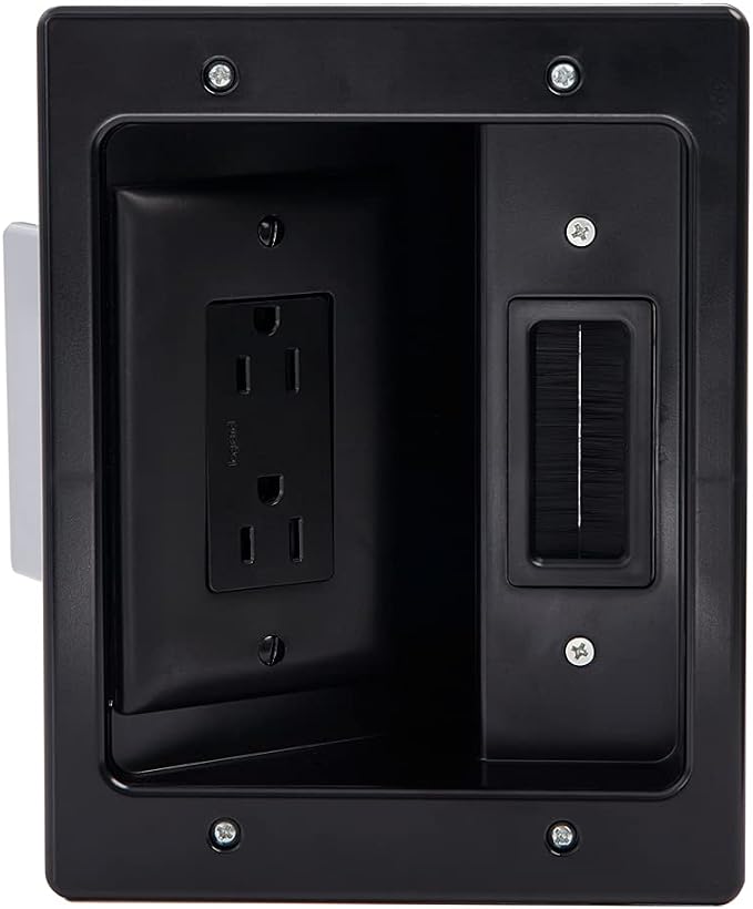 Legrand - On-Q in-Wall TV Cable Management Kit, Recessed Power & Low Voltage by Legrand-On-Q