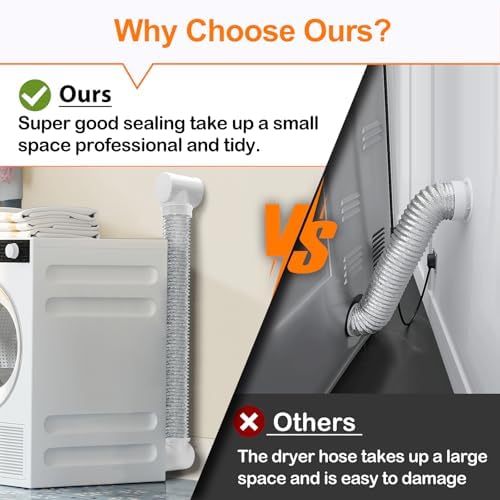 Dryer Vent Hose For Tight Space, 90 Degree Hose Elbow, Indoor Dryer Vent - Image 4
