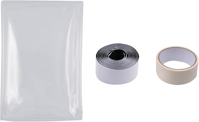 ROLLINGDOG Zippered Plastic Door Sheet Dust Isolation Partition Cover 4x7ft - Image 5
