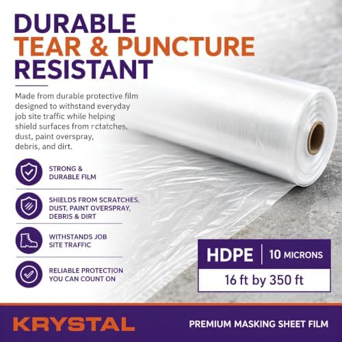 Self Adhesive Surface Protection Film 16 ft x 350 ft, Plastic Sheeting - Image 4