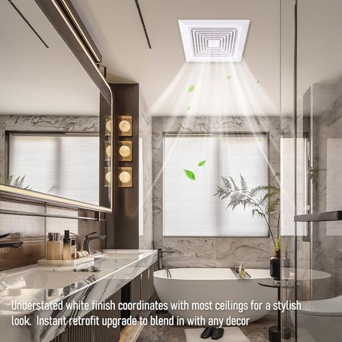 Bathroom Exhaust Fan Cover White Bathroom Ceiling Fan Grille - Image 6