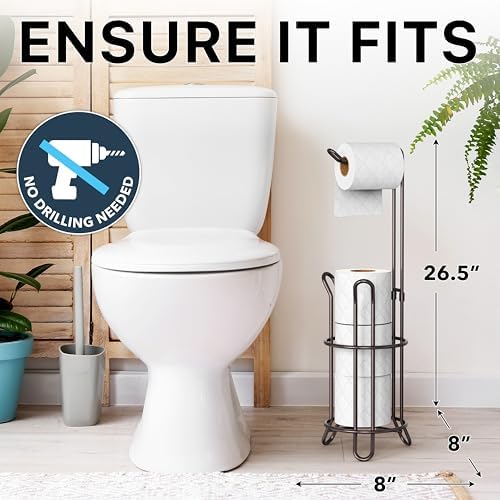 Simple Houseware Bathroom Toilet Paper Storage Holder Stand Shelf - Image 3