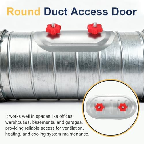 PATIKIL 2Pcs 7" Round Duct Access Door, Duct Maintenance Access Door Galvanized - Image 6