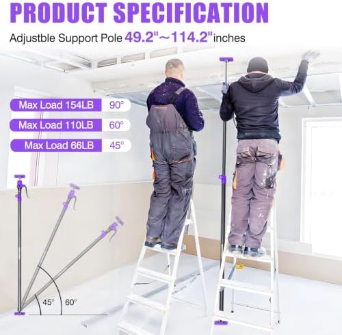 Quality Steel Adjustable Cabinet Jack Support Pole, Quick Support Rod & Cargo - Image 2