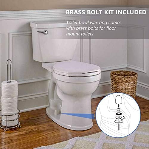 Toilet Bowl Wax Ring Kit with Flange Bolts, Fits 3 or 4 Inch Lines - Image 4