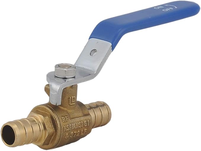 LD- 1/2" PEX Brass Ball Valve, 1/2-in PEX LF Brass Shut off Ball Valve - Image 3